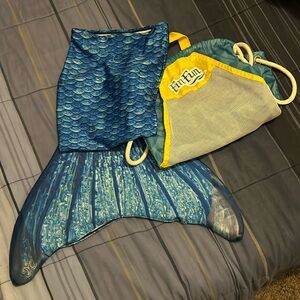 Mermaid tail for swimming.